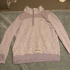 purple quarter zip